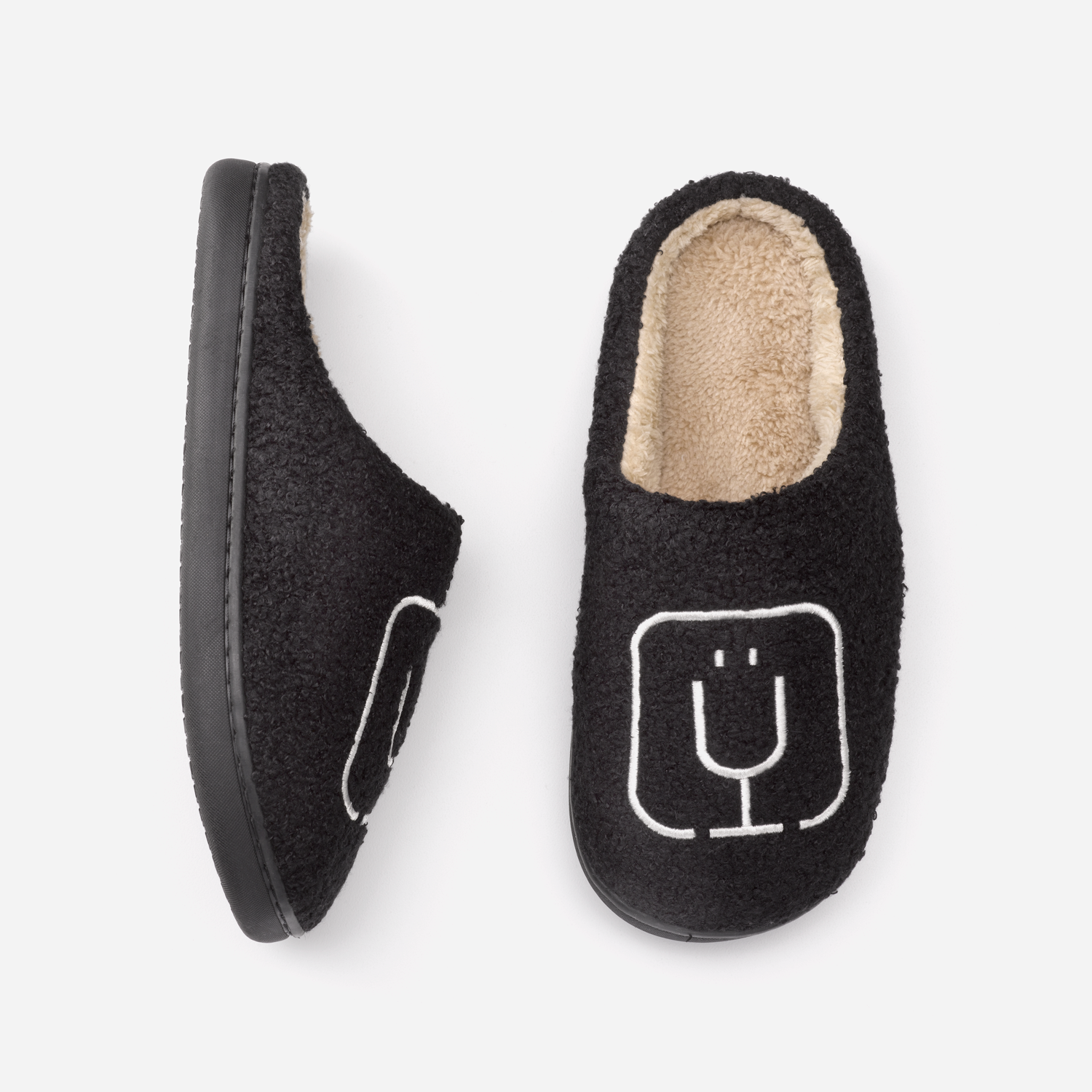 brumate-fuzzy-slippers-black-l7 apparel-slippers-above.png